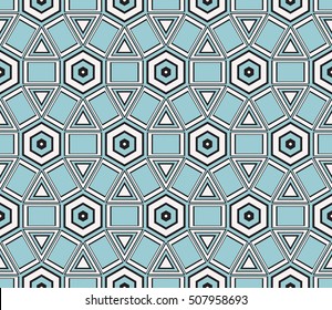 Abstract geometry pattern. Line and shape. Vector illustration. Design for wallpaper, notebook, fabric, scrapbook. blue color