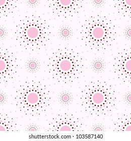 Abstract geometry pink background with circles.