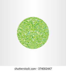 abstract geometry polygon ball green circle background vector design