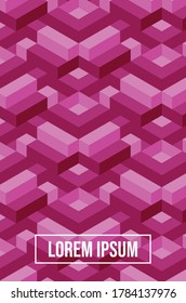 abstract geometry poster or 3d isometric pattern, for retro covers. Collection of cool vintage concept. Colorful compositions.