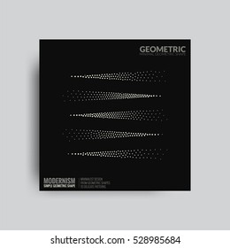 Abstract Geometry Poster Art Graphic Backgrounds in Retro Swiss Flat Style. Vector Illustration White and black