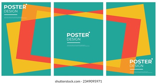 abstract geometry poster template vector design