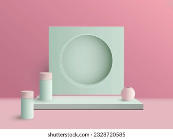 Abstract Geometry for Product Showcase - Eye-catching Rendering of Geometric Shape Background