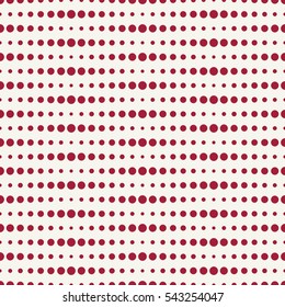 Abstract geometry red deco art halftone polka pattern