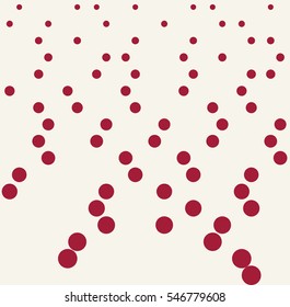 Abstract geometry red deco art dots pattern