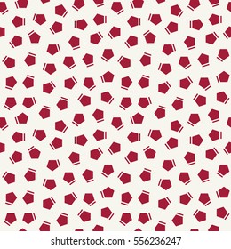 Abstract geometry red deco art memphis fashion pentagon pattern