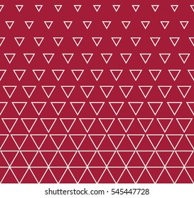 Abstract geometry red fashion triangle halftone pattern