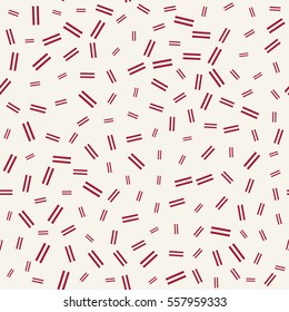 Abstract geometry red memphis style fashion pattern