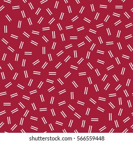 Abstract geometry red memphis style fashion pattern