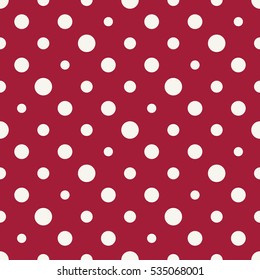 Abstract geometry red and white deco art halftone polka pattern