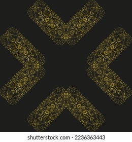 Abstract geometry rich stylish golden glossy pattern background vector. Metal surface glow wallpaper seamless pattern lace. Use for wedding, celebration, ceremony, cover, invitation, decoration.