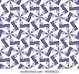abstract geometry seamless background. vector illustration. blue gradient