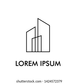 abstract geometry shape for architecture company logo