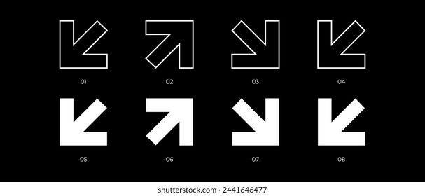 Abstract geometry shape. Arrow vector element