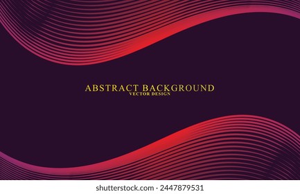Abstract geometry shape gradient vector design dark pink orange color blend line stripe background wallpaper