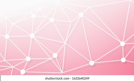 Abstract geometry shapes, connected lines and dots, line connection vector illustration