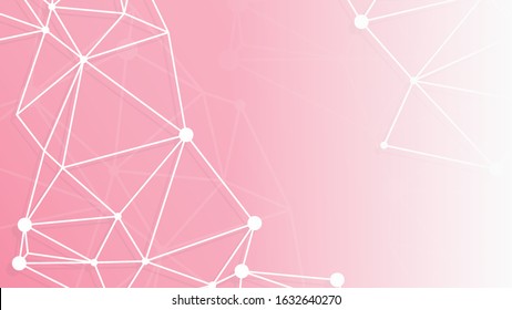Abstract geometry shapes, connected lines and dots, line connection vector illustration