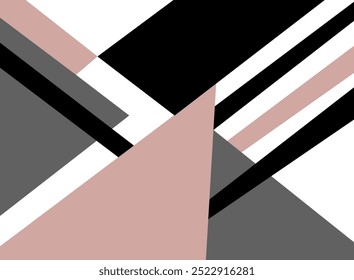 Abstract geometry shapes punk, black and white