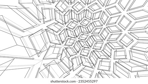 
abstract geometry sphere 3d rendering