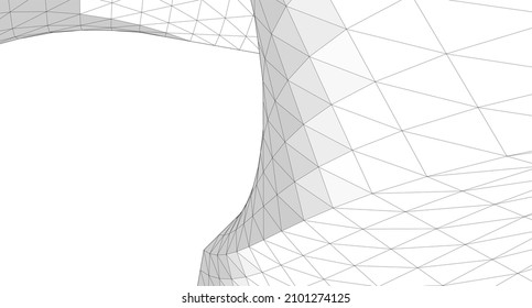 abstract geometry spiral shape 3d rendering