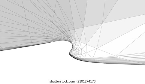 abstract geometry spiral shape 3d rendering