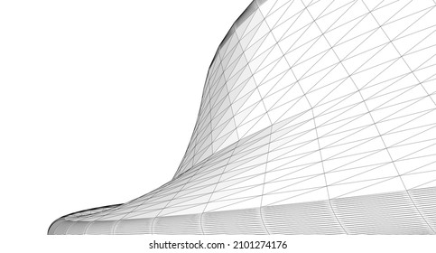 abstract geometry spiral shape 3d rendering