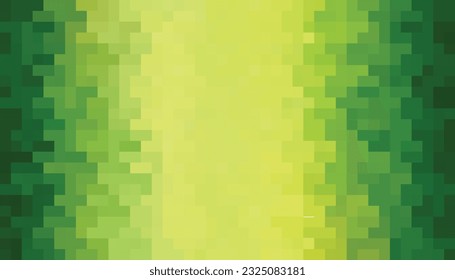 Resumen del patrón de fondo verde y amarillo cuadrado de geometría. ilustración vectorial.	