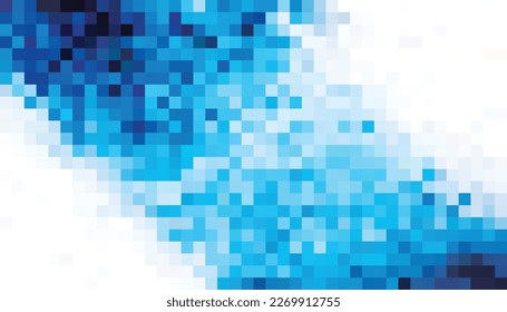 Abstract geometry square white and blue  background pattern. vector illustration.	