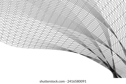 Abstract geometry. Structure 3d background