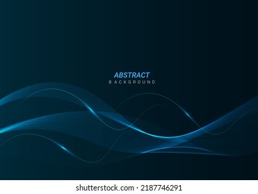 Abstract geometry stylish glossy flowig line futuristic pattern design background vector