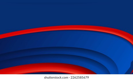 Abstract geometry stylish random shapes futuristic design background vector. Dark blue red background