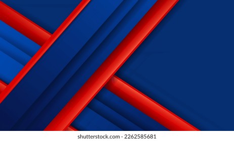 Abstract geometry stylish random shapes futuristic design background vector. Dark blue red background