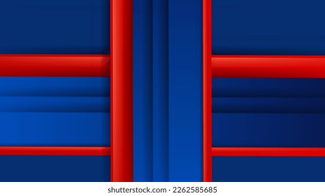 Abstract geometry stylish random shapes futuristic design background vector. Dark blue red background