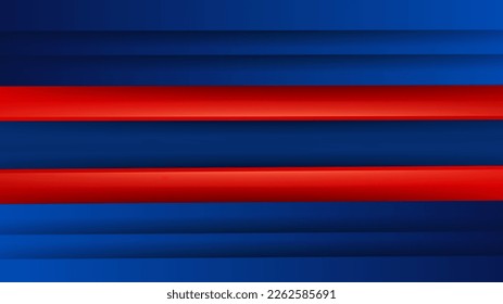 Resumen de geometría de formas elegantes al azar, vector de fondo de diseño futurista. Fondo rojo azul oscuro