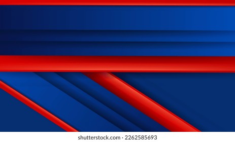 Abstract geometry stylish random shapes futuristic design background vector. Dark blue red background