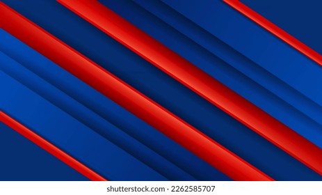 Abstract geometry stylish random shapes futuristic design background vector. Dark blue red background