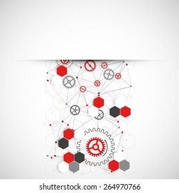 Abstract geometry technology background. Vector
