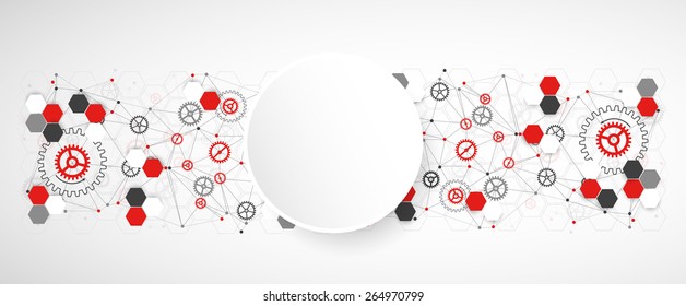 Abstract geometry technology background. Vector