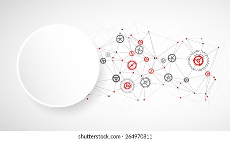 Abstract geometry technology background. Vector