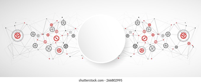 Abstract geometry technology background. Vector