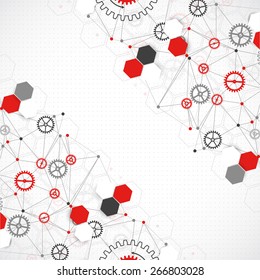 Abstract geometry technology background. Vector