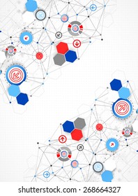 Abstract geometry technology background. Vector