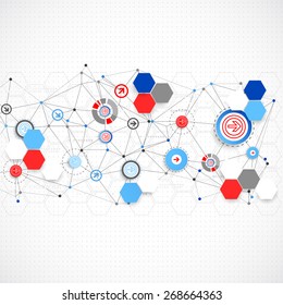 Abstract geometry technology background. Vector