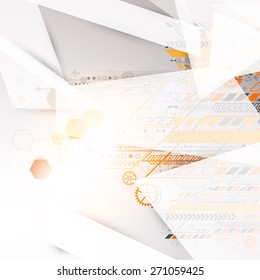 Abstract geometry technology background. Vector