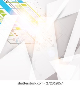 Abstract geometry technology background. Vector