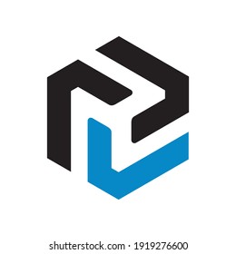 Geometría abstracta tres formas logo diseño gráfico vectorial
