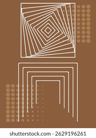 Abstract Geometry with Trendy Color Palette