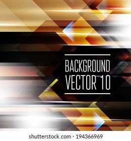 Abstract geometry triangle background with sparks and flashes. Vector Illustration, Graphic Design Editable For Your Design.