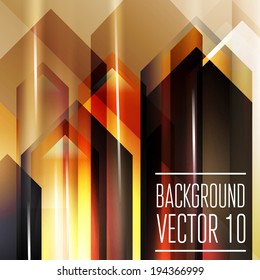 Abstract geometry triangle background with sparks and flashes. Vector Illustration, Graphic Design Editable For Your Design.