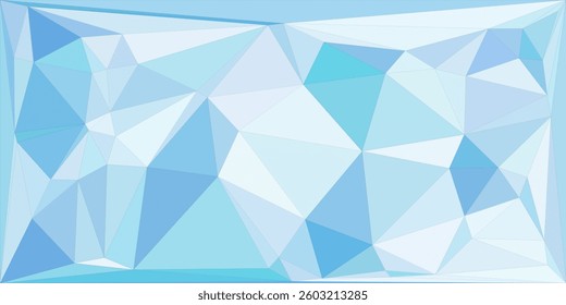 Abstract geometry triangle blue mosaic texture background pattern.